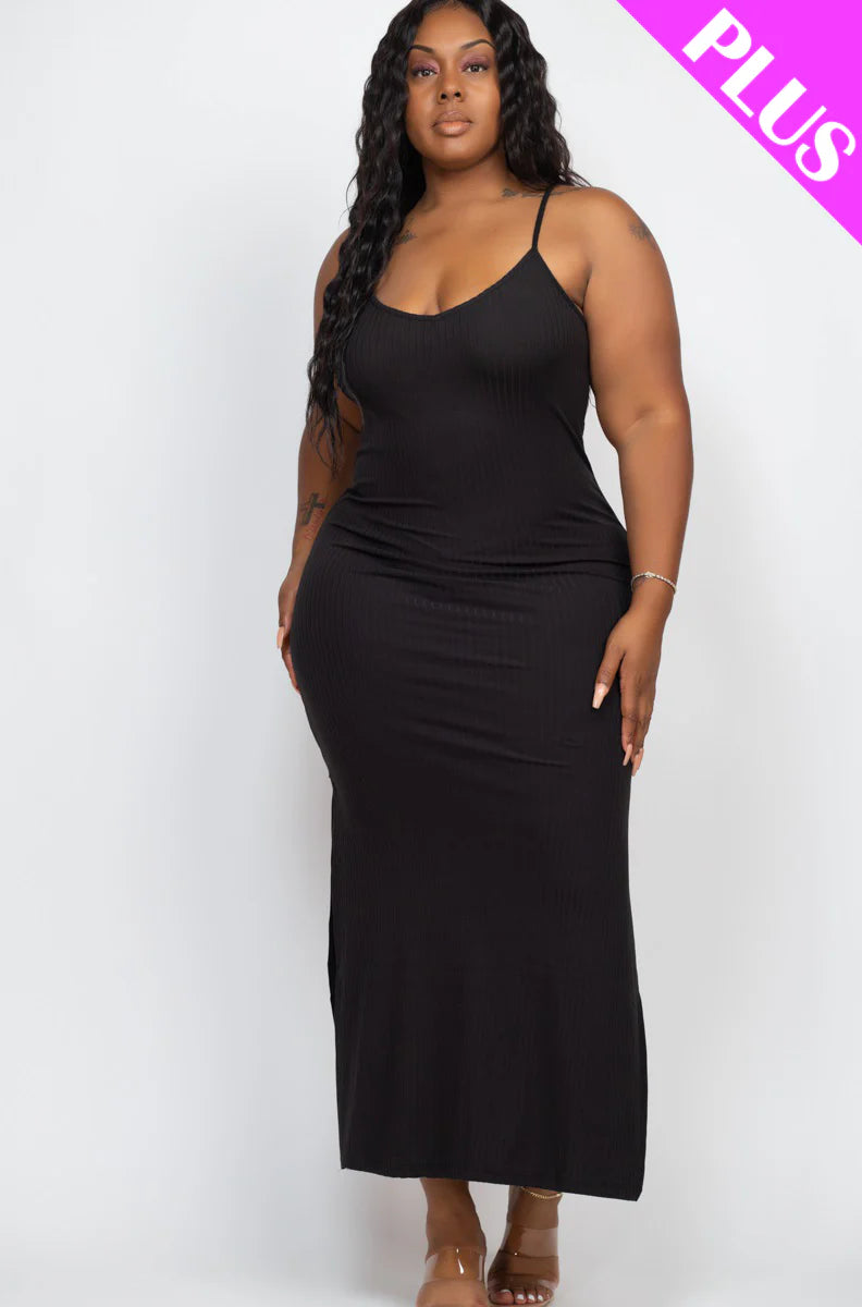 black plus size dress