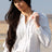 Signature Ruffle Tuxedo Button Down Shirt
