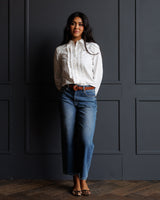 Signature Ruffle Tuxedo Button Down Shirt