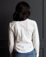 Signature Ruffle Tuxedo Button Down Shirt