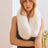 white Faux Fur Collar Scarf
