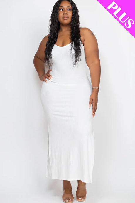 white plus size dress