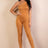 brown sugar One Shoulder Bodycon Jumpsuit