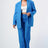 blue business CASUAL LOOSE FIT BLAZER AND PANTS set