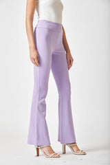 lavender High Rise Flare Leg Pants side view