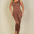 light brown One Shoulder Bodycon Jumpsuit