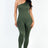 olive green One Shoulder Bodycon Jumpsuit