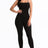 Black Criss-Cross Open Back Bodycon Jumpsuit