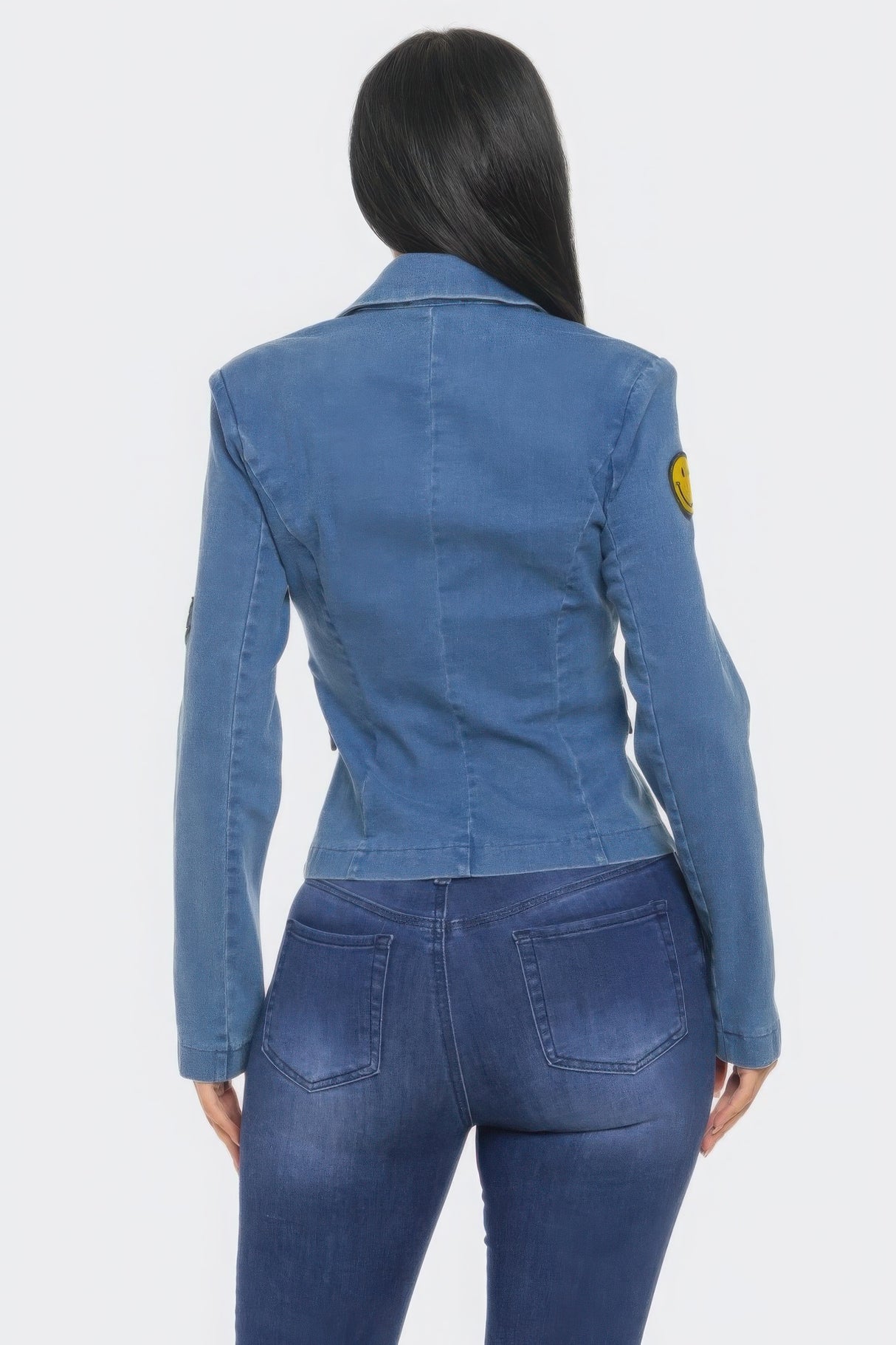 Patch It Up Denim Blazer back