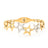 Gold bracelet with star designs on a white background