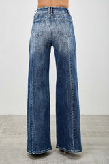 Medium Wash High Rise Wide Leg Jeans