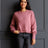 Dusty Rose Dropped Shoulder Pullover Sweater