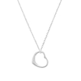 18" Necklace and Floating Heart Pendant