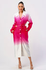 Fuchsia Ombre Trench Dress