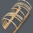 Gold metal bracelet with a Unique spiral design. Bold statement piece