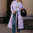 lilac Classic Lined Trench Coat