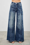 Medium Wash High Rise Wide Leg Jeans