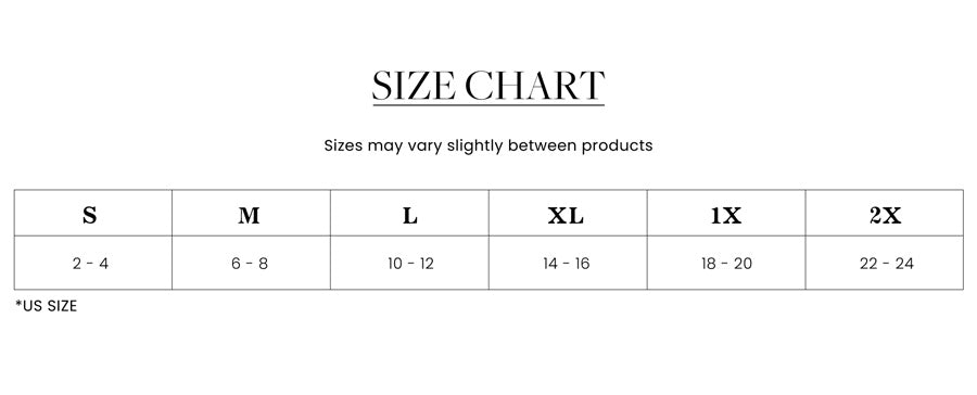 mitto shop size chart