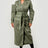 Olive Green Longline Trench Coat with Belt