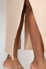 Plus Size Ribbed Side Slit Long Cami Maxi Dress slit