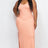 peach Plus Size Ribbed Side Slit Long Cami Maxi Dress
