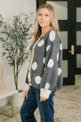 Polka Dot Button Down Cardigan