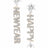 Earrings with 'NEW YEAR' and 'HAPPY NEW YEAR' text on a white background
