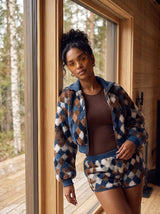 Checkmate Checker Print Two Piece Short Set
