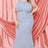 light blue Ruffle Drapped Tail Plus Size Maxi Dress