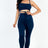 navy blue Wholesale Tie Front Cut Out Jumpsuit