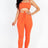 orange Wholesale Tie Front Cut Out Jumpsuit