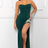 Hunter green Bead Embroidered Maxi Dress
