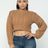 mocha color Cable Knit Pullover Sweater