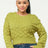 avocado green Cozy Checker Sweater Top