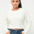cream Cozy Checker Sweater Top