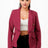 plum Double Breasted Blazer Jacket