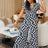 Black & White Geometric Print Jumpsuit